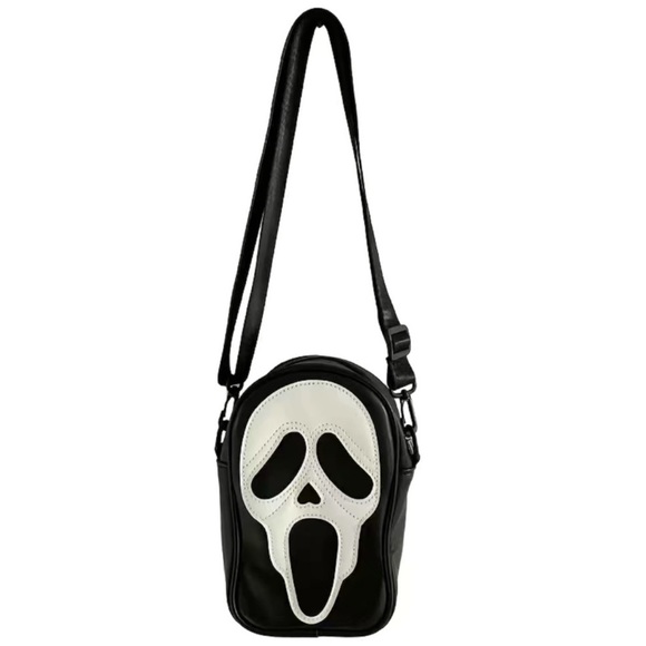 Black Crossbody Bags with Ghost Face Design - Picture 2 of 5